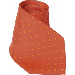 Corbata 100% seda estampada HOWARDS LONDON,naranja topos